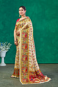 Off White Dola Silk Saree