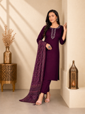 Deep Wine Pure Gaji Silk Straight Kurta Set with Banarasi Dupatta