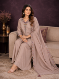 Muted Beige Pure Natural Crepe Festive Palazzo Set