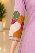 Lavender Soft Mull Chanderi 22 Kali Anarkali Suit With Dupatta
