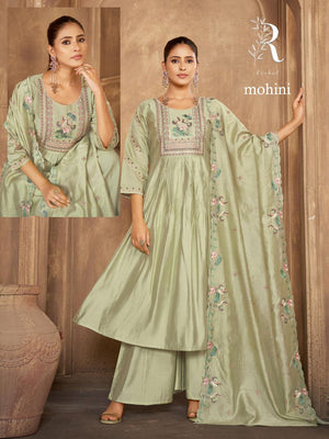Sarras Teal Embroidered Kurta Set