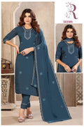 Shivani Teal Green Festive Kurta Set
